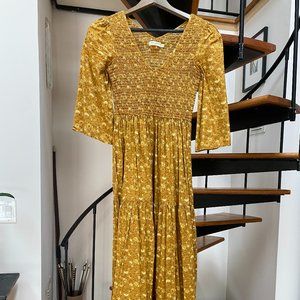 Christy Dawn Basil Dress in Goldenrod, size xs/s